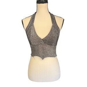 Vintage Betsey Johnson Luxe Cropped Halter Top READ DESCRIPTION